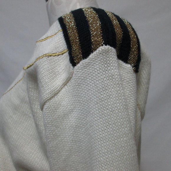 Amoda Vintage Nautical embroidered beaded Anchor Sweater Size Sz X Large XL - Picture 10 of 14